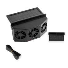 Ventola Raffreddamento per Auto Solare A 3 Teste Dispositivo Raffreddamento 'Aria per Auto Elettrica Sfiato Ricarica Radiatore Sedile Posteriore