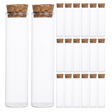 30Pièces Tubes En Verre Transparent Bouchon Liège Pour Bricolage