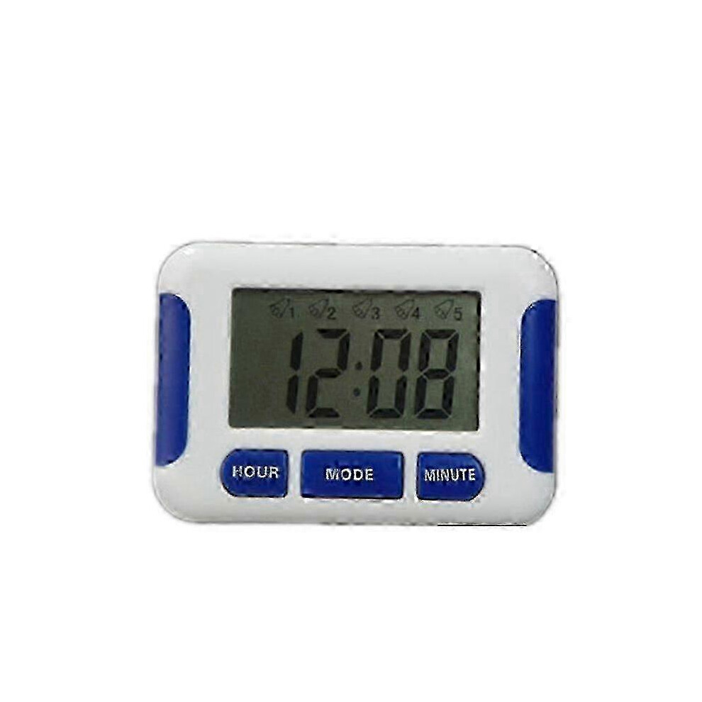 Timer, Multi-Medication Reminder Alarm, Up To 5 Daily Alarms And Timers, -Good Edition 0711 Blue 6900003547271