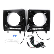 Car  Light Bezel Grille LED Daytime Running Light for - W463 G63 AMG 1990-2018 Black