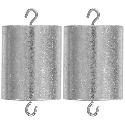 2Pcs 200G Hooked Metal Weights Silver for Physics and Science Labs