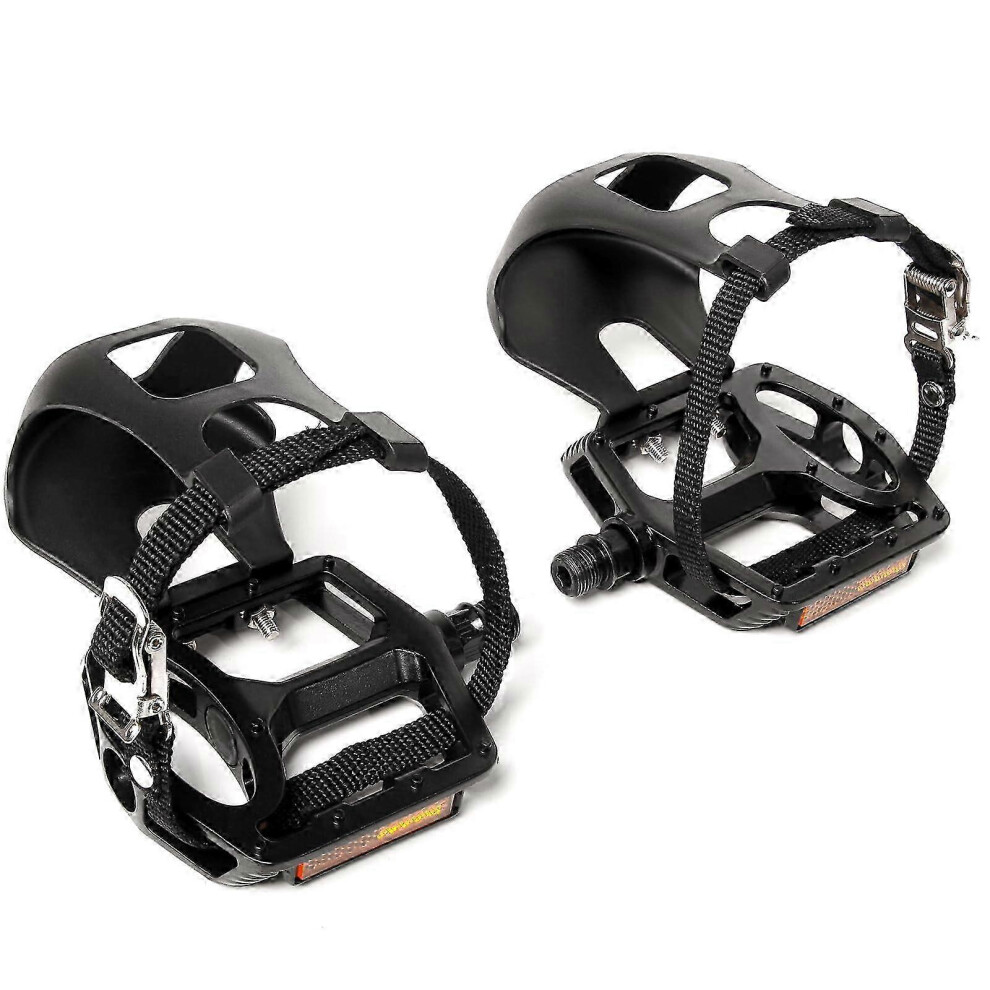 Peloton Pedals For Normal Shoes Toe Cages For Peloton Bike Universal Fit Bicycle Pedal 2 Szrh A-D Black 6900003547110