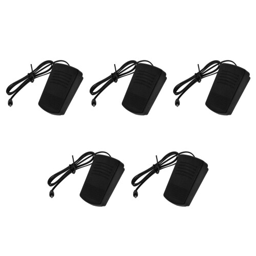 5Pcs Black Handwork Sewing Foot Pedal Replacement for Household Use
