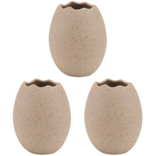 3Pcs Ceramic Eggshell Shaped Bowls Multi-Color Food Serving Snack Tray
