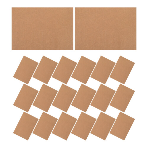 100Pcs Brown Kraft Cardboard Sheets Durable Chipboard for DIY Projects