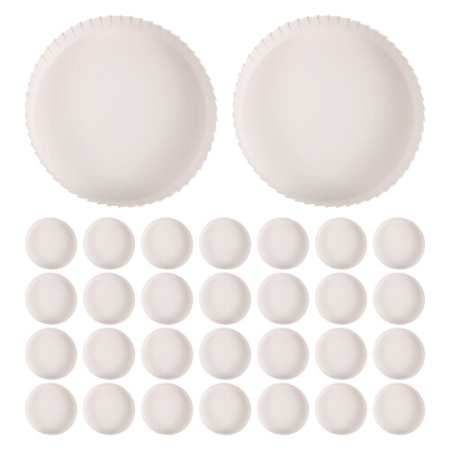Flat White Paper Cup Lids with Straw Hole for Cafe and Bar Use