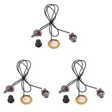 3Pcs Prewired Pickup Kit Multi Color for Guitars Violin Mandolin Banjo