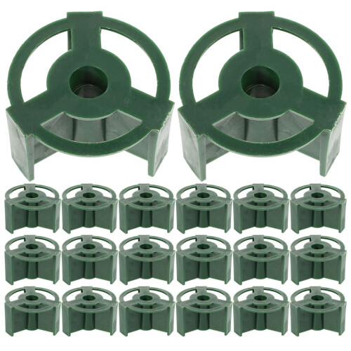 Plastic Flower Holder Vase Insert with Stable Stem Support Green