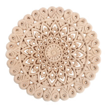 Bloem Onlay Beige Voor Meubel En Wandversiering