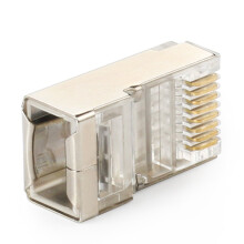 Shielded RJ45 Connector CAT5E CAT6 Crimp Ethernet Connector STP 8P8C Modular Crystal Plugs 100 Pieces