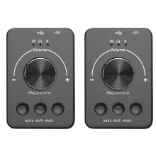 USB Volume Control Knob Computer Speaker Controller with One-Click Mute 3 Volume Control Modes /Pause and Track Skip