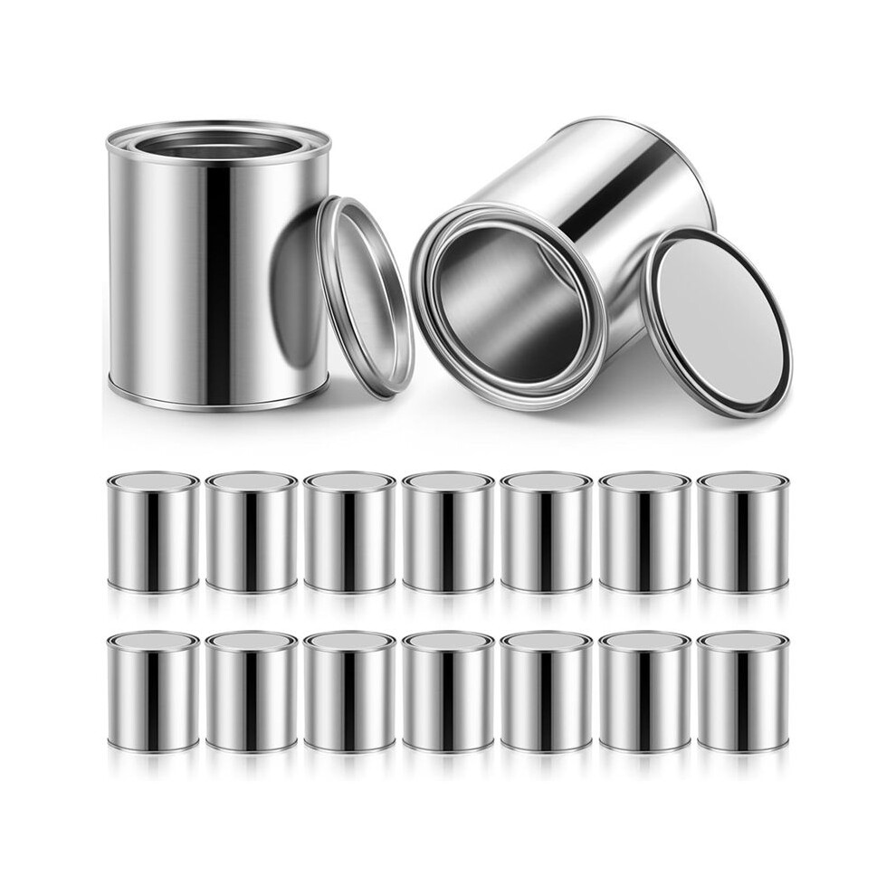 Photos - Putty Knife / Painting Tool 16 Pack Unlined Can 0.84 Pint Empty Metal Paint Cans with Lids Small Paint Can Multipurpose Paint Pail Paint Buckets