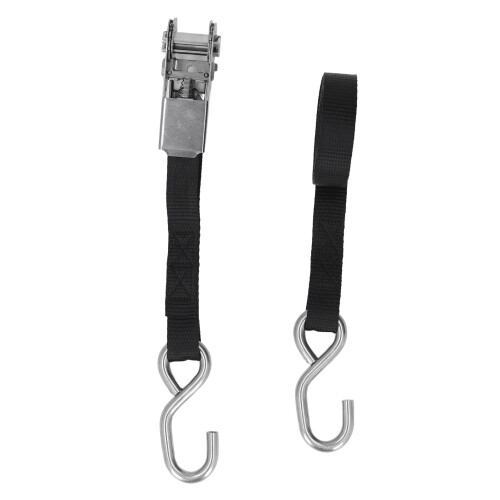 1in 25mm Black Ratchet Straps 800kg
