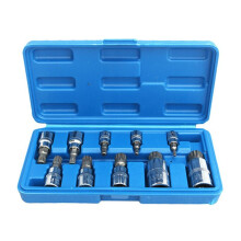 Twelve-angle sleeve Professional tripartite spline drill bit Replaceable wrench drill sleeve Tamper proof car kit