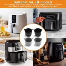 4pcs Ramekins for Air Fryer,Air Fryer Egg Moulds with Dual-Handle Reusable Air Fryer Egg Moulds for Air Fryer
