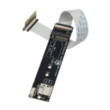 PCI-E X1 to M.2 Key-B WWAN Adapter Card with  SIM Slot, Supports 3G/4G/5G Modules & USB/PCI-E Signals