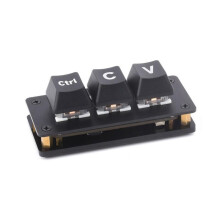 RP2040 3-Key Programmable Shortcut Keyboard, Ctrl C/V Macro Pad for Programmers, Plug-and-