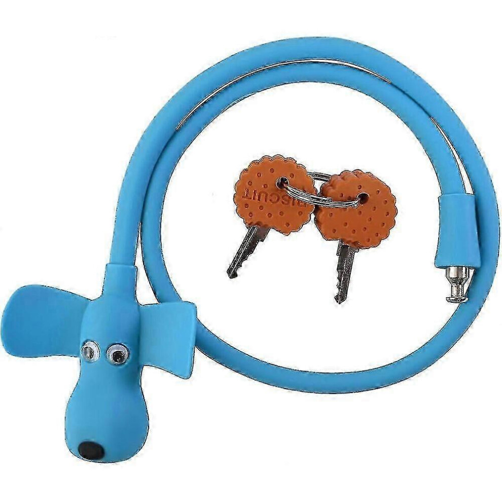 Cable Lock Bike Cable Lock With Keys,Silicone Covered Bike Lock Kids Cable Lock Cartoon Lock,Lock For Bike,Door,Skateboard,Helmet And More Edition 072 6900003541835