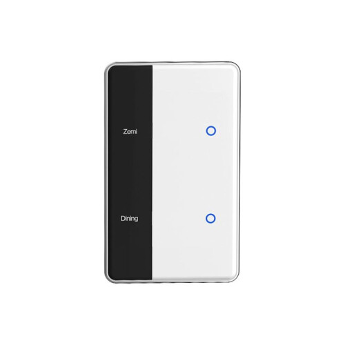TUYA Zigbee DIY Name  2 Gang  Touchscreen  US Type Work with Tuya Alexa  Home Voice Control