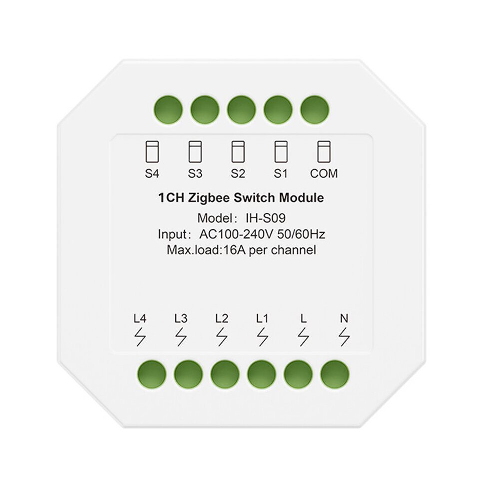 Zigbee Relay Module 16A Ih-S09 Ac100-240V Tuya Life Remote Control For Home Automation System 1Ch 4712401127328