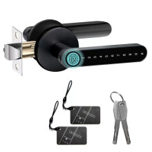 Serratura Intelligente per Porta,Serrature per Porta con Ingresso Senza Chiave e Maniglia,Serratura per Porta con Impronta Digitale,Serratura per