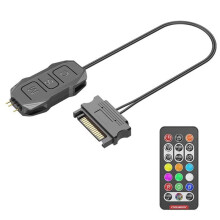 COOLMOON ARGB Controller to  RGB Remote  Controller HUB Adapter RGB Remote Controller for PC Fan Cooling Fan Light Strip