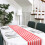 6 Pieces Striped Table Runner Wedding Polyester Table Decor Red White Striped Design Tablecloth Decor 12 x 108 Inch 4