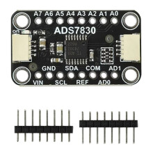 2.7V-5.5V 5836 ADS7830 8-Bit ADC Analog-to-Digital Converter Module Compatible with Stemma Qt Qwiic Interface
