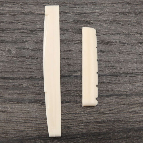 6 Ponticelli ponte + sella + ponte ponte Bone / Bone chitarra acustica bianca 2