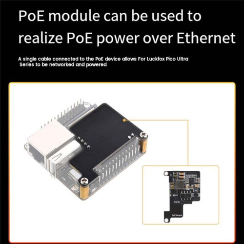För Luckfox  Ultra WiFi Development Board+POE-Modul RV1106 RISC-V Linux WiFi6+BT5.2 8G EMMC Stöder PoE Ethernet 1