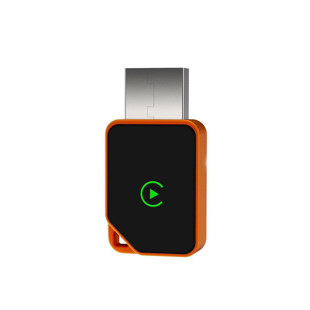 Photos - FM Transmitter Zandona 2in1 Wired to Wireless CarPlay Car Connector Box with Orange Wireless Car Adapter