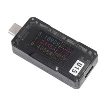 USB-stroomanalysetool met 5A-stroomdetectie voor bewaking van
