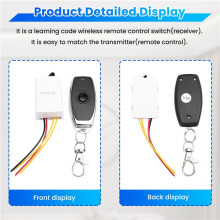 DC4V-12V Wireless Relay Remote Control One Key  Receiver Transmitter Wireless Remote Control Relay Receiver