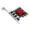 Carte D'Extension USB 3.2 4 , Adaptateur PCI-E Vers USB 3.0 Type-C, 4  2U 1