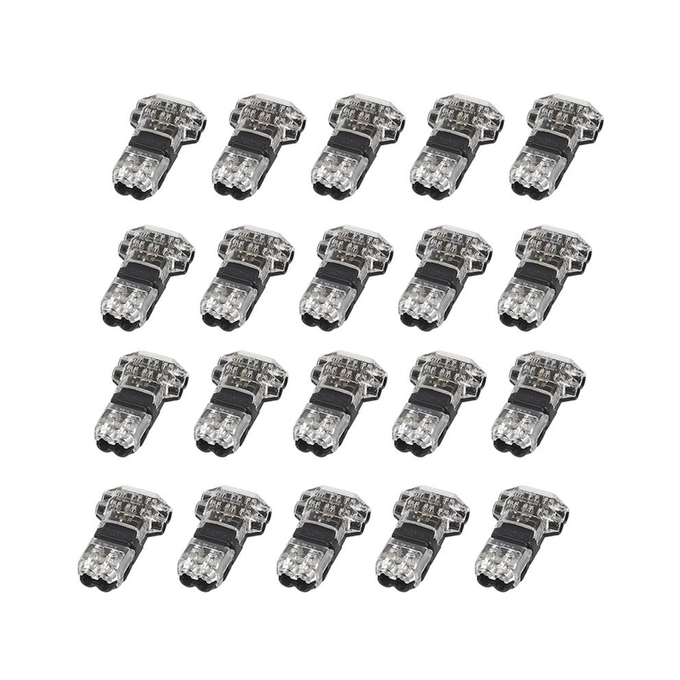 20Pcs Low Voltage Wire Connectors Solid Connection T Tap Wire Connectors 2 Pins Wire Splice Connectors No Wire-Stripping 6032853644661