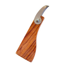 Ergonomische houten handgreep Clay Carving Tool RVS ronde