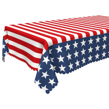 Patriotten ster en gestreept tafelkleed Amerikaanse-150x150cm
