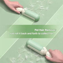 Pet Hair Scraper Cat Hair Dog Hair Cleaner Sofa Carpet Hair Removal Artifact Cat Roller Sticky Hair Device Green