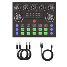 V8S Live Sound Card Podcast Equipment Bundle, With Microphone Set Device, Music/Recording Live Streaming