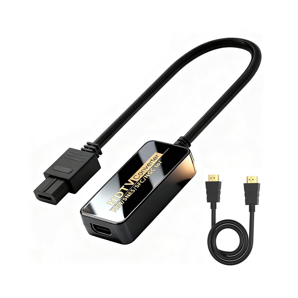 1080P -Compatible Converter Cable For N64/Ngc/Snes/Sfc Game Console With Plug And Full Digital Cable 4712740334326