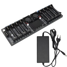 8 Channel 18650 Battery Capacity Internal Resistance Tester Automatic Charging Discharging Module 2.4" Display EU Plug