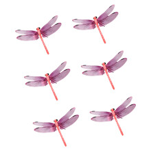 6PCS Simulation Dragonflies Yard Decorations Weather-Red