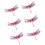 6PCS Simulation Dragonflies Yard Decorations Weather-Red 1