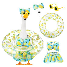 Seasonal Outdoor Geese Decoration With Swimming Rings Elegant-E