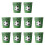 Soccer Pattern Plastic Cups Plate Table Cover-green paper cup 1