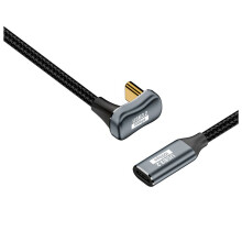 PD 100W USB C to Type C Elbow OTG Data Cord Cable USB 3.2 Gen 2 10Gbps Data Sync 5A Power Delivery 4K60Hz,E