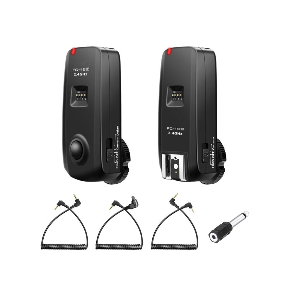 Fc-16 2.4G Wireless Camera Shutter Studio Flash Trigger With Dual Receivers For Dslr Mirrorless Cameras 4712667102428