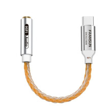 USB-C auf 3,5-mm-Digital-Audio-Adapter ALC5686 Audio-Interface-Kabel 32 Bit/384 KHz DAC Kopfhörer-Dekodierungsadapter Orange