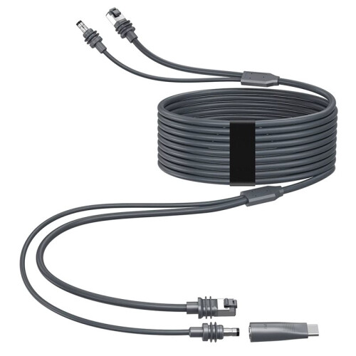 2pcs for Starlink  Gigabit Ethernet Cable 2 in 2 Ethernet Cable with USB C Fast Charging 5M  to USB C Data Cable