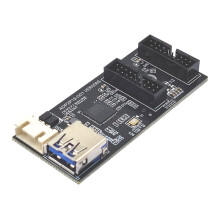 Adaptador Divisor de Placa Base USB 3.0 de 19 Pines A Doble 19 Pines con Concentrador USB 3.2 GEN1, Tarjeta de Extensión de 19 Pines A Doble 19 Pines